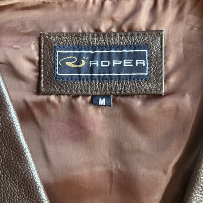 Roper Brown Leather Vest