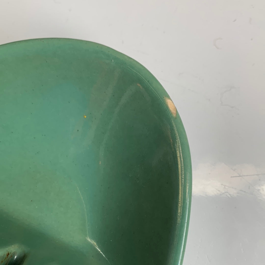 Mid-century green ceramic ashtray