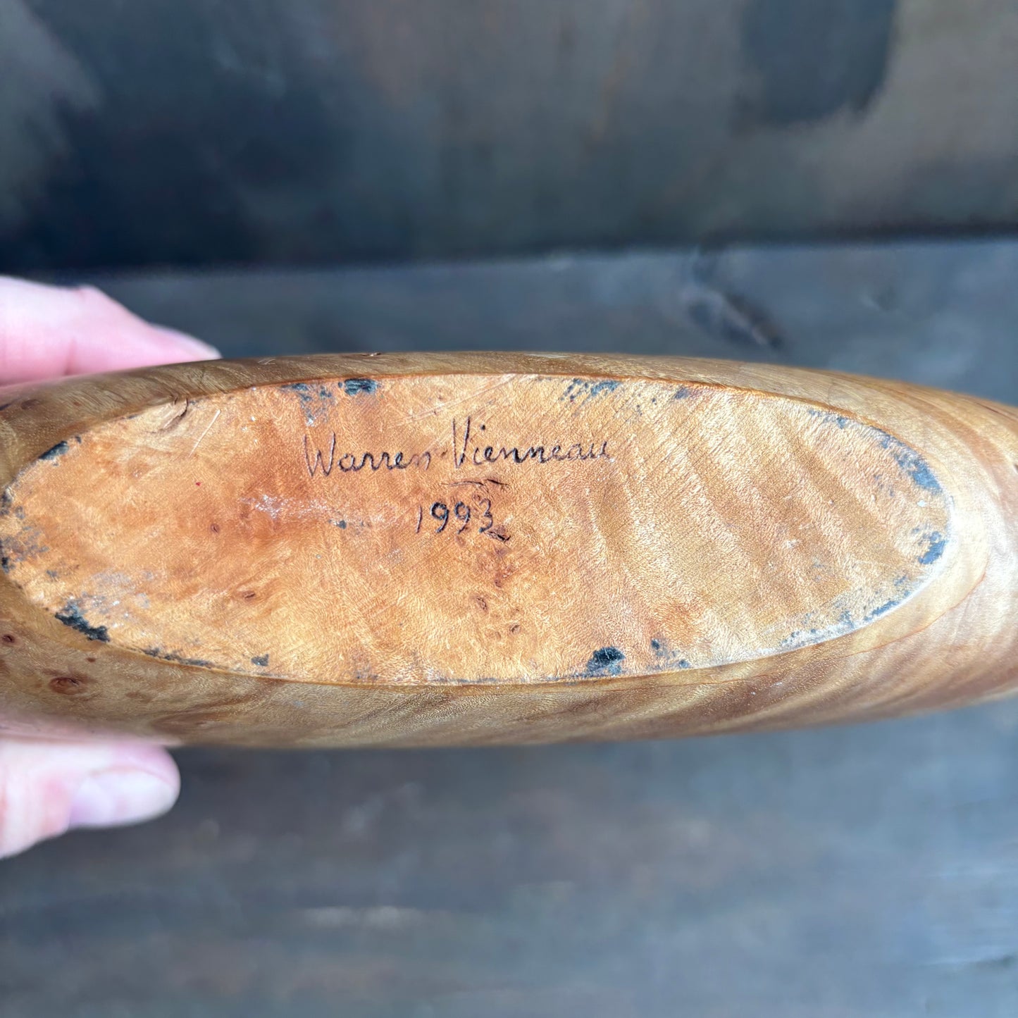 Burl Wood Circular Vase