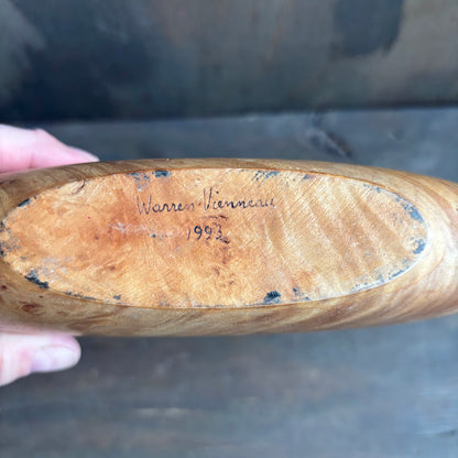 Burl Wood Circular Vase