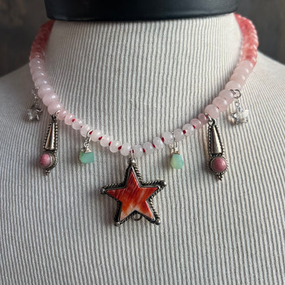 Ostrich Moon Star Necklace