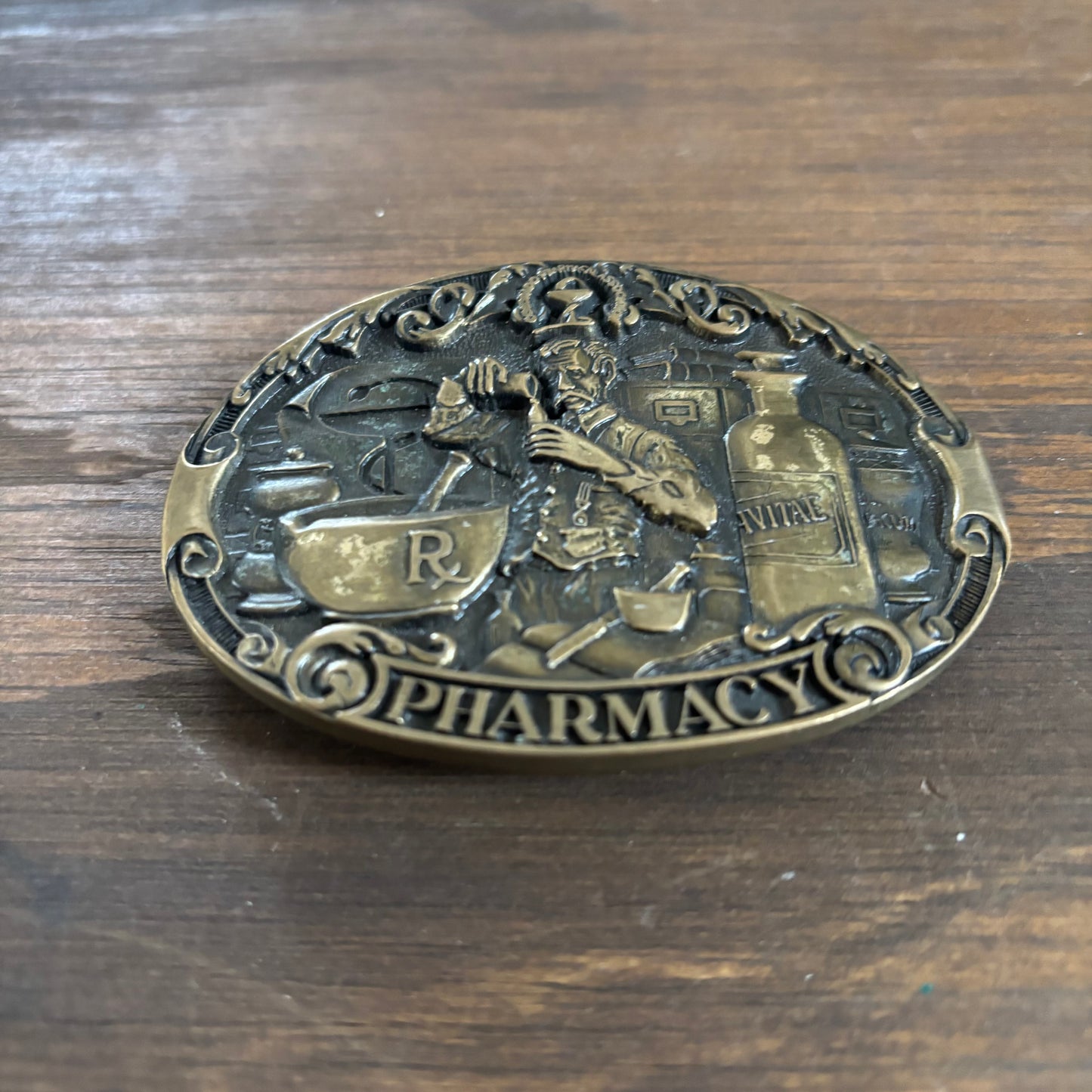 Brass Pharmacy Belt Buckle