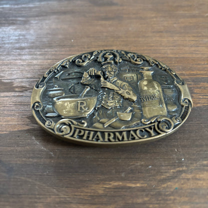 Brass Pharmacy Belt Buckle