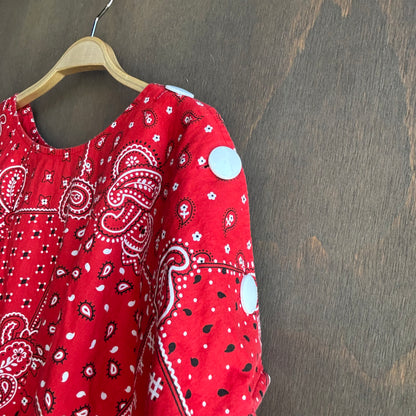 Vintage Red Paisley Dress