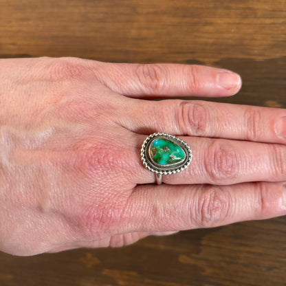 Sterling Green Turquoise Ring