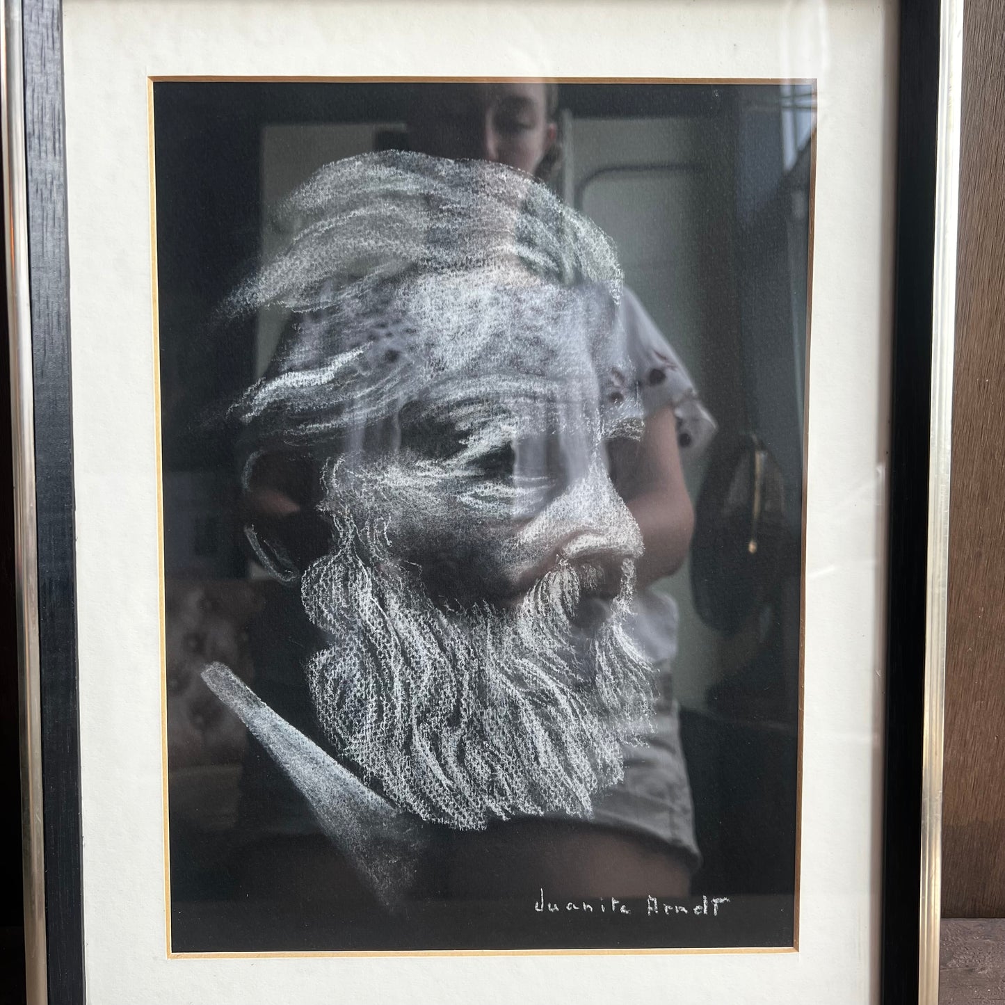 Juanita Arndt Framed Portrait Drawing