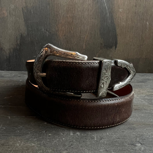 Martin Dingman Brown Leather Belt