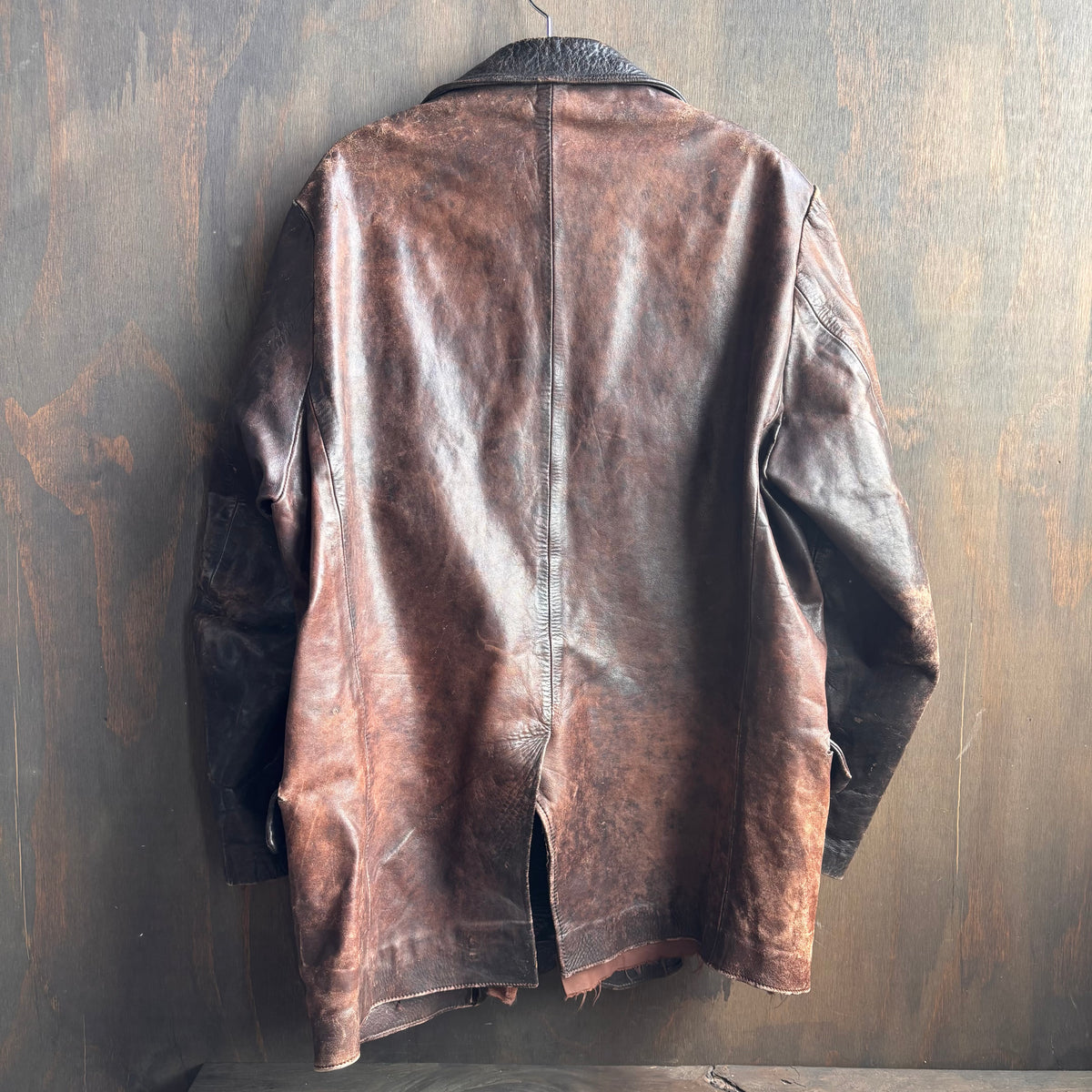 Vintage Distressed Leather Jacket