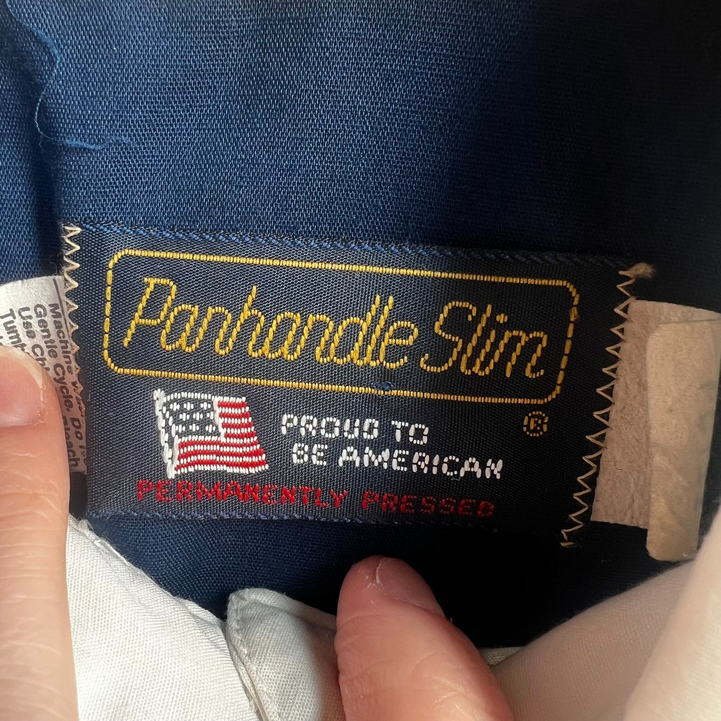 Panhandle Slim White and Blue Western Shirt