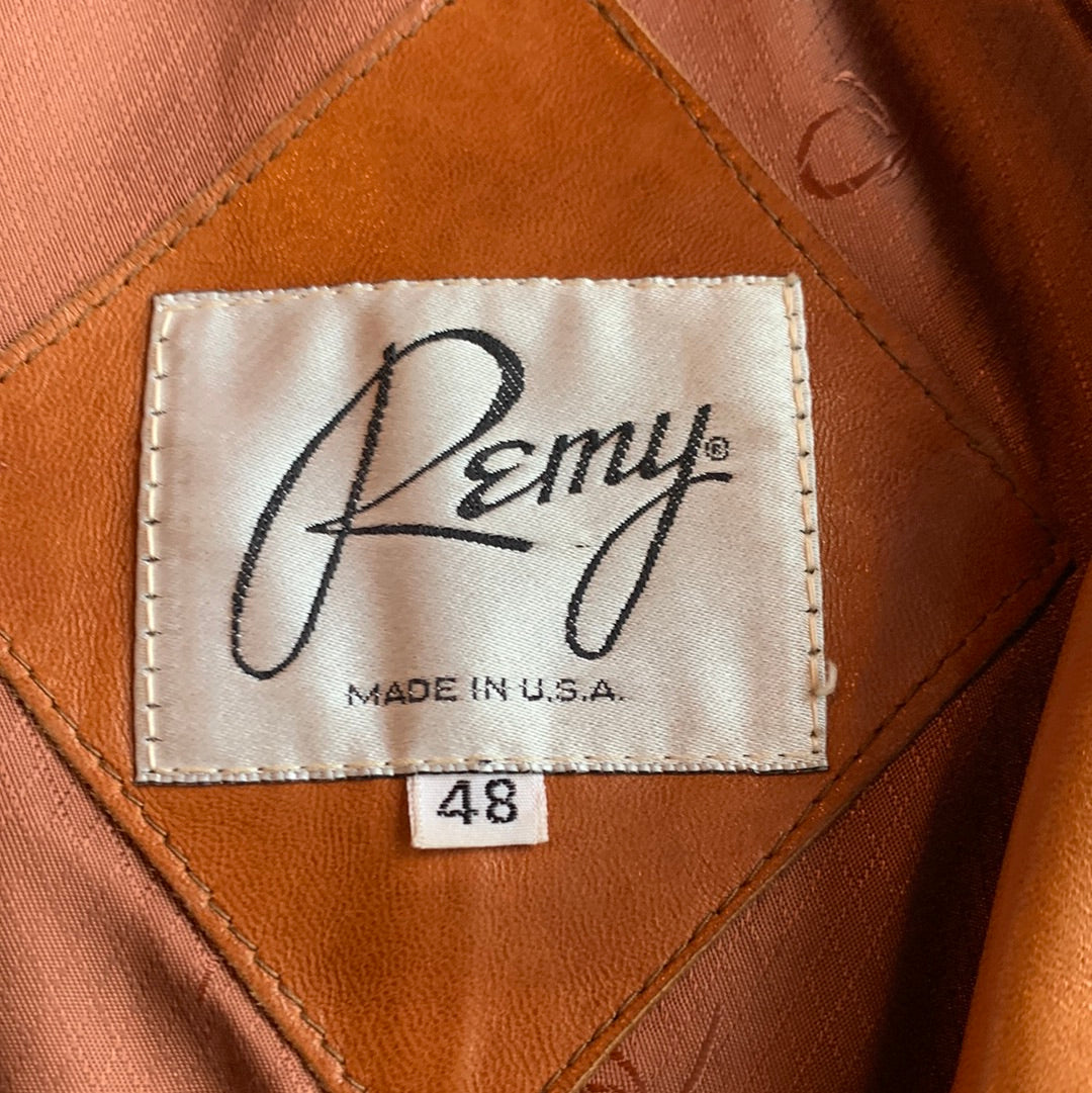 Vintage Remy Tobacco Leather Blazer
