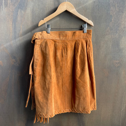 Vintage frontier wear suede skirt