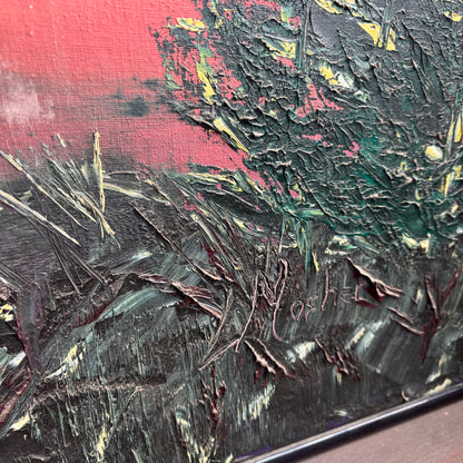 Framed XL Mountain Lake Painting