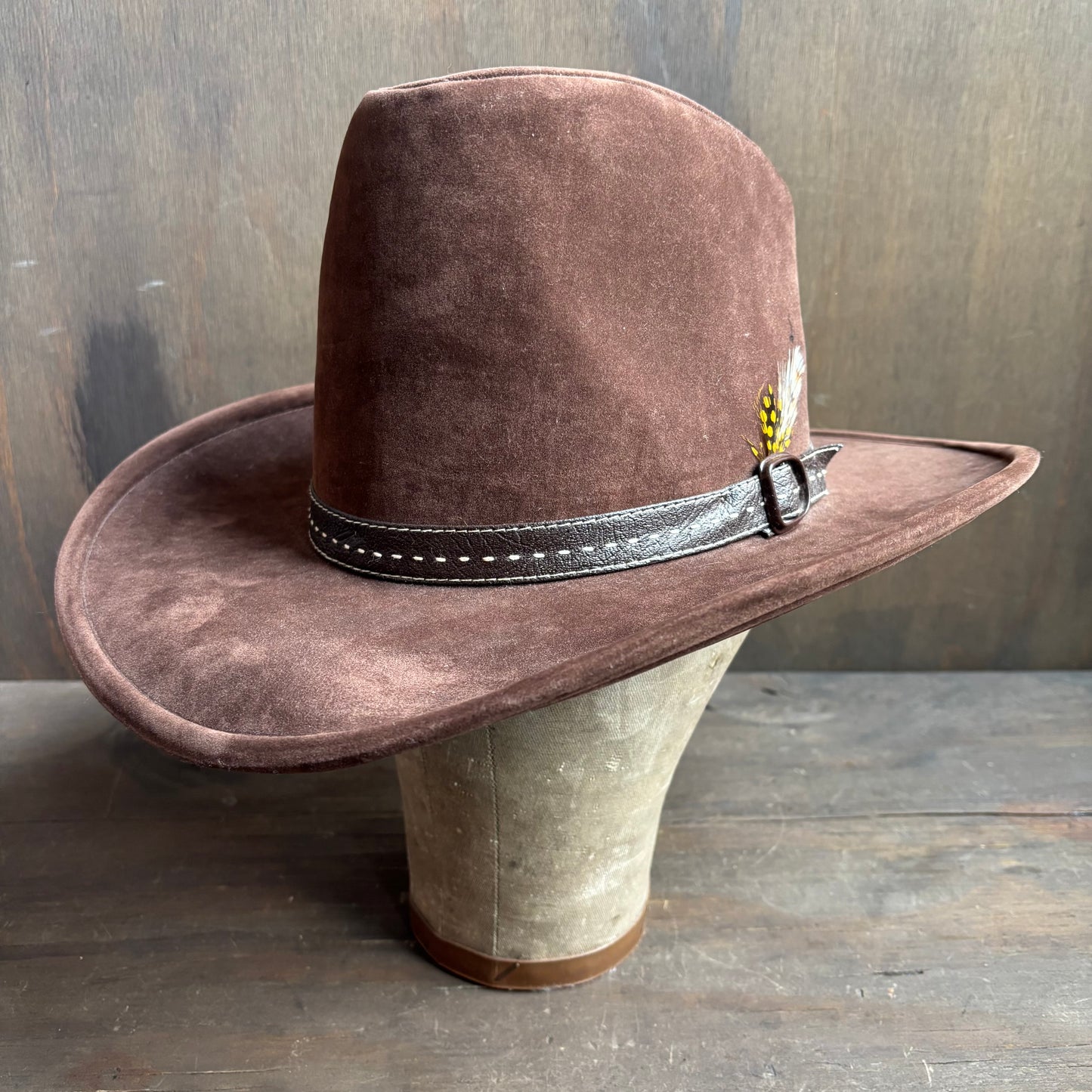 Vintage Velveteen Brown Hat