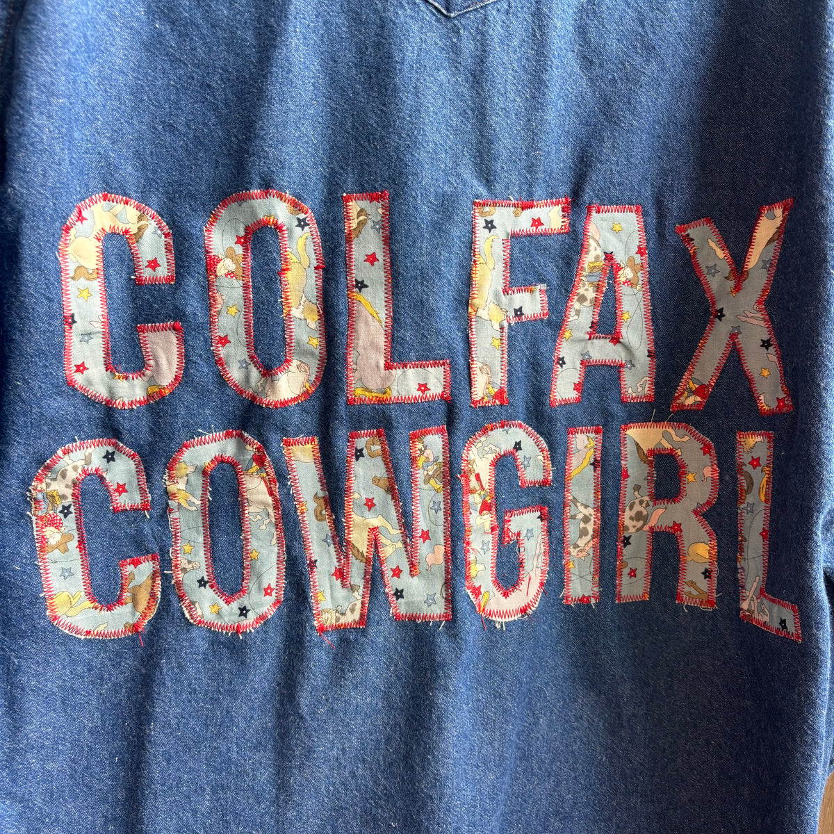 Custom "Colfax Cowgirl" Denim Pearl Snap