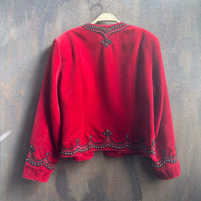 Double D Ranchwear Red Velvet Jacket
