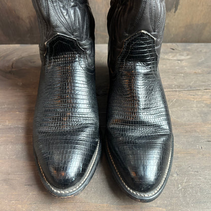 Black Reptile Foot Boots