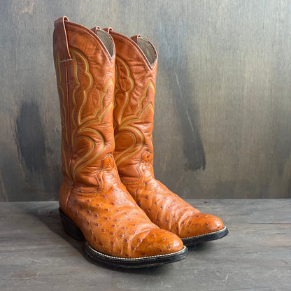 Custom Made Ostrich Cowboy Boots