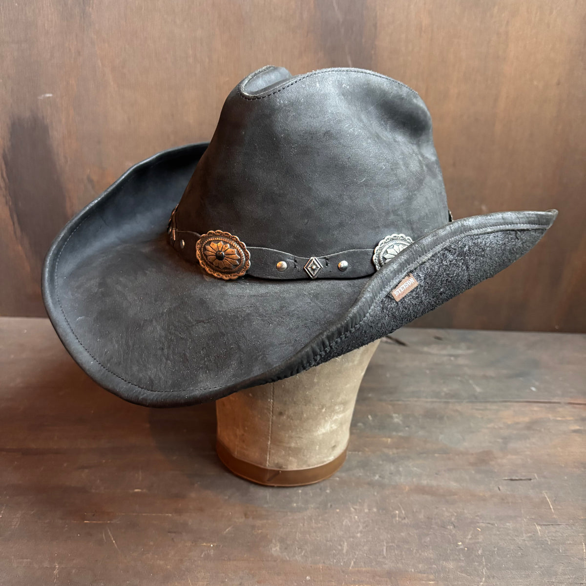 Stetson Black Leather Hat