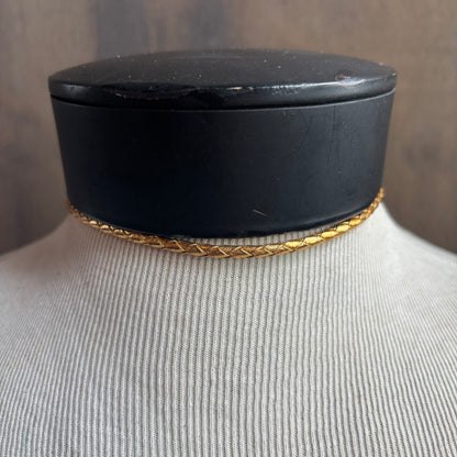 Oval Stone Bolo on Gold Tie