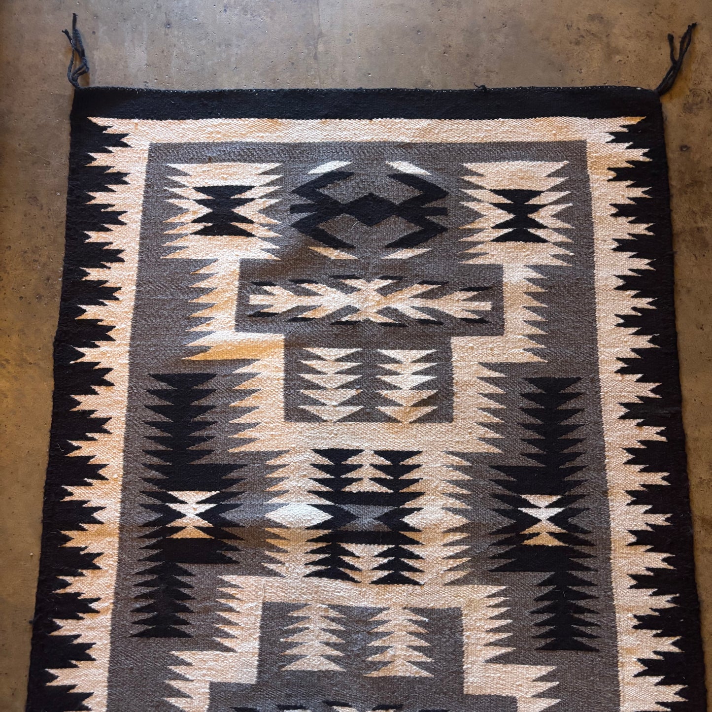 Grey Scale Navajo Woven Rug