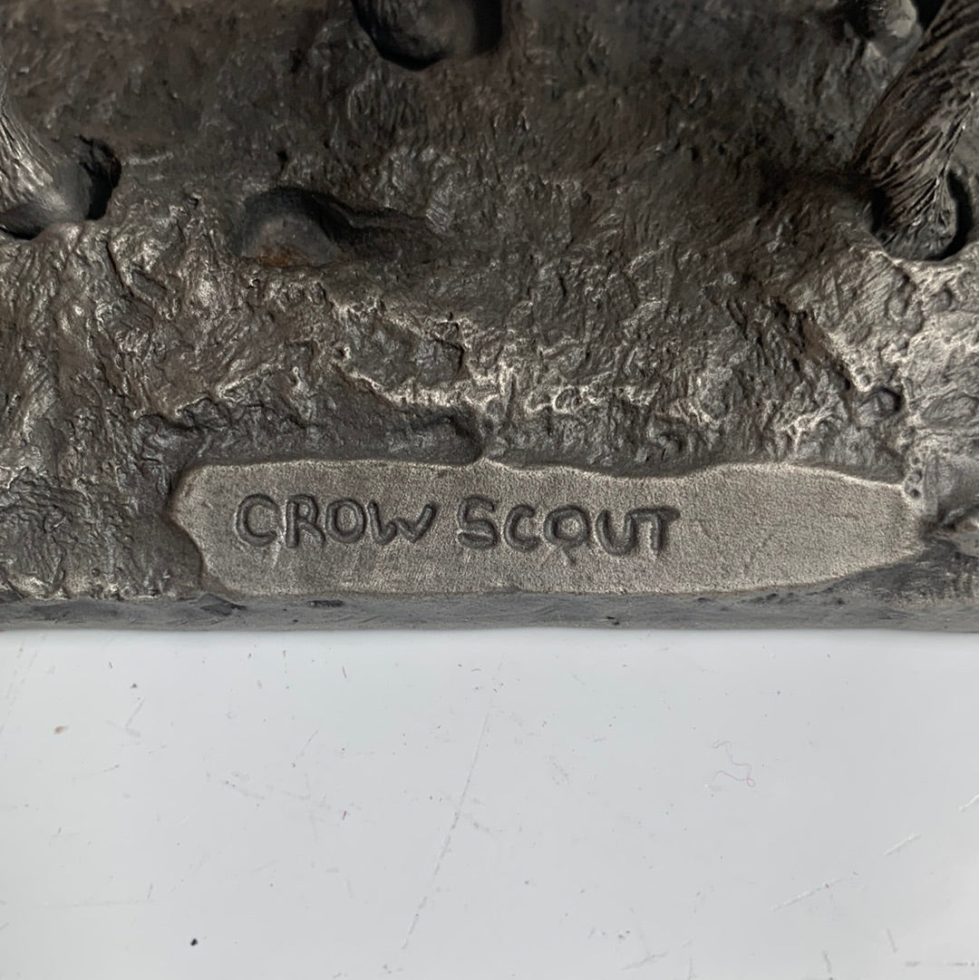 Pewter “Crow Scout” sculpture