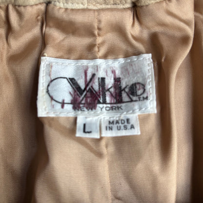 Vintage Vakko Beige Suede Skirt