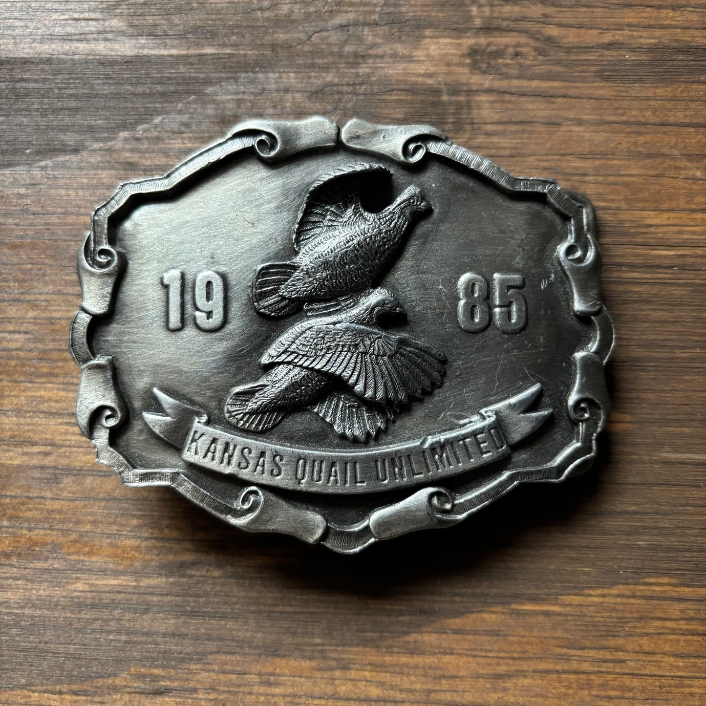 Kansas Quail Unlimited Belt Buckle