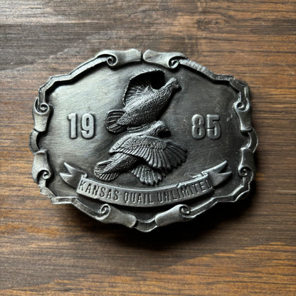 Kansas Quail Unlimited Belt Buckle