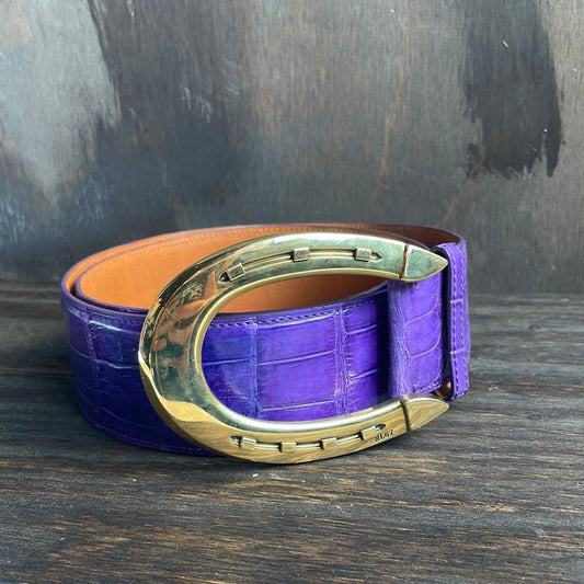 Ralph Lauren Purple Alligator Leather Belt