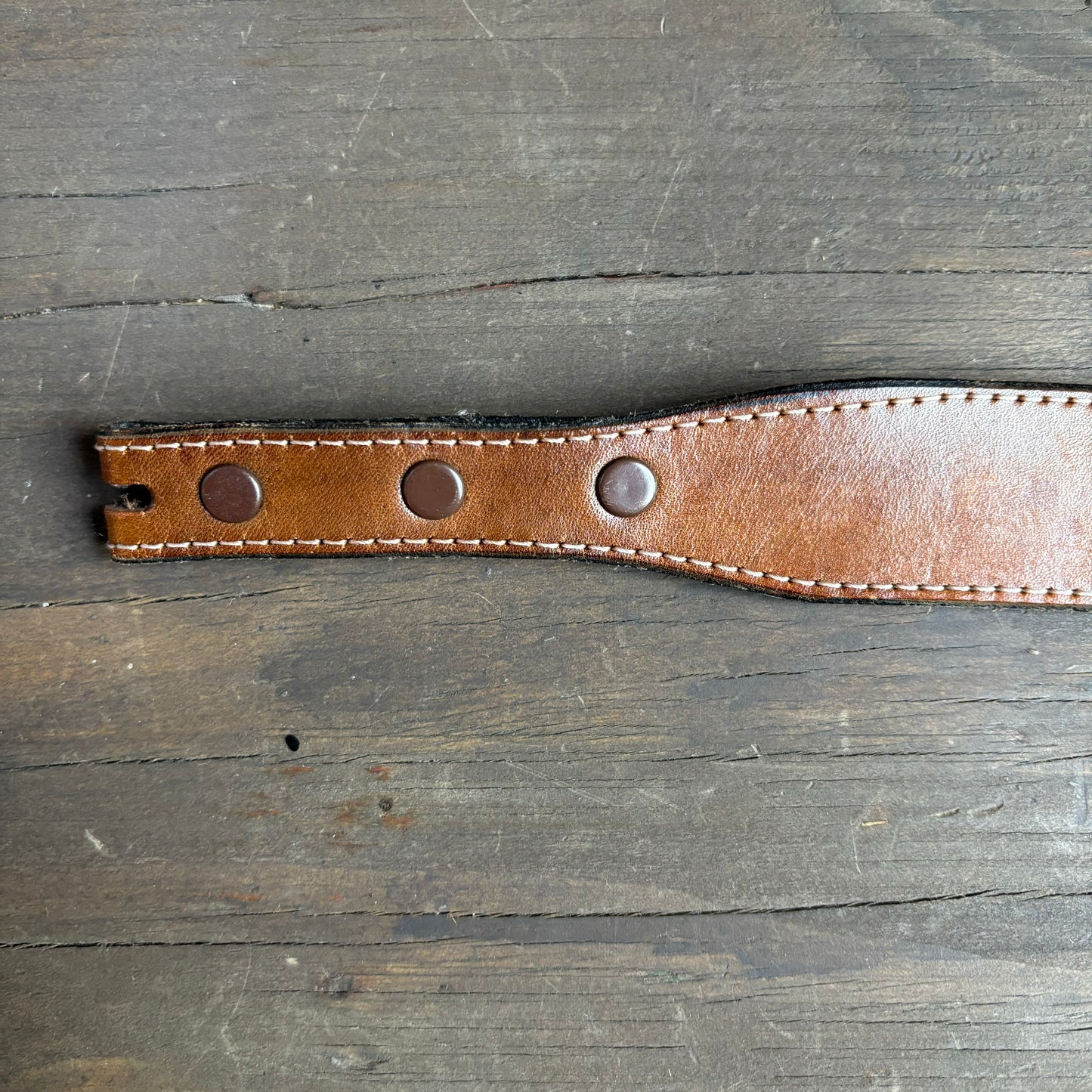 Brown Leather Belt with Silver Animal Details