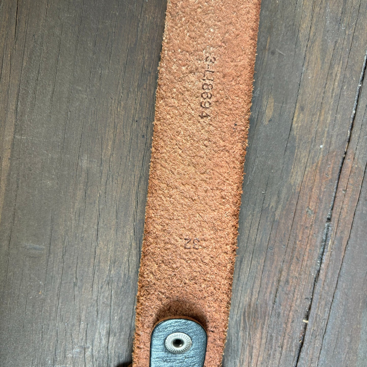 Leather Island Blue Embossed Belt