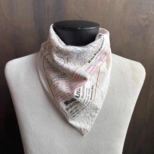 Moab Utah Backcountry Map Bandana