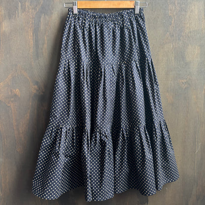 Custom Made Navy Star Midi Skirt