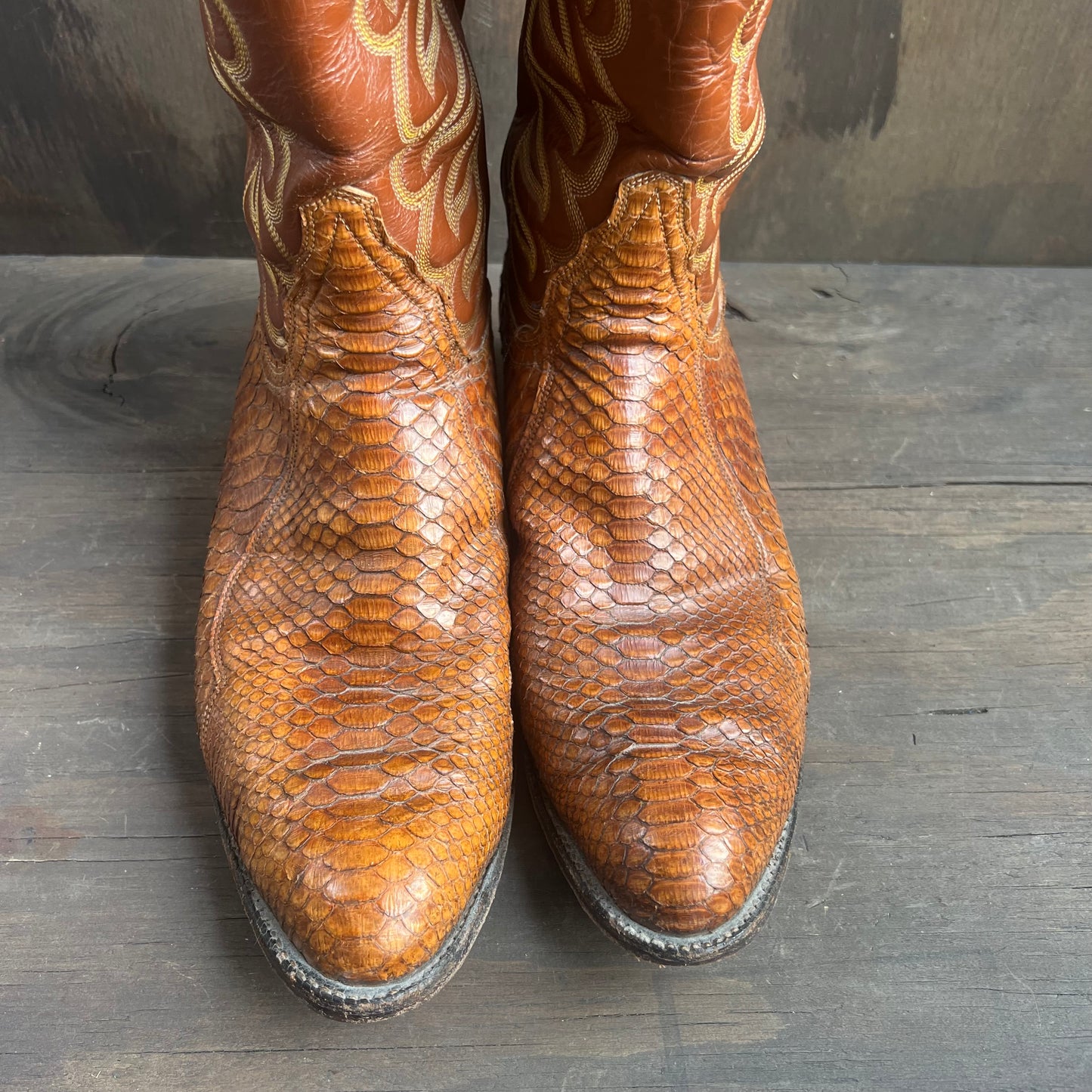 Tony Lama Leather and Snakeskin Boots