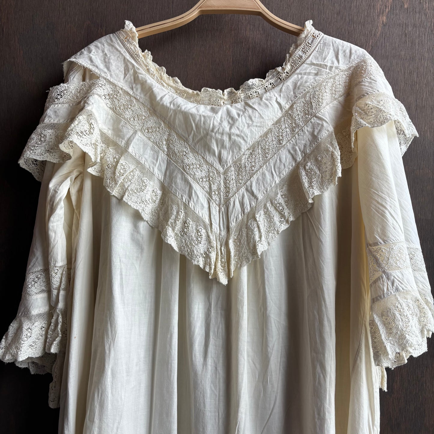 Vintage Cream Lace Gown