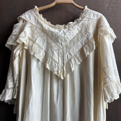 Vintage Cream Lace Gown