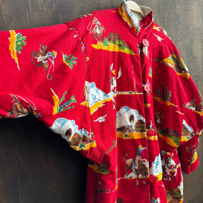 Red Western Cocoon Jacket