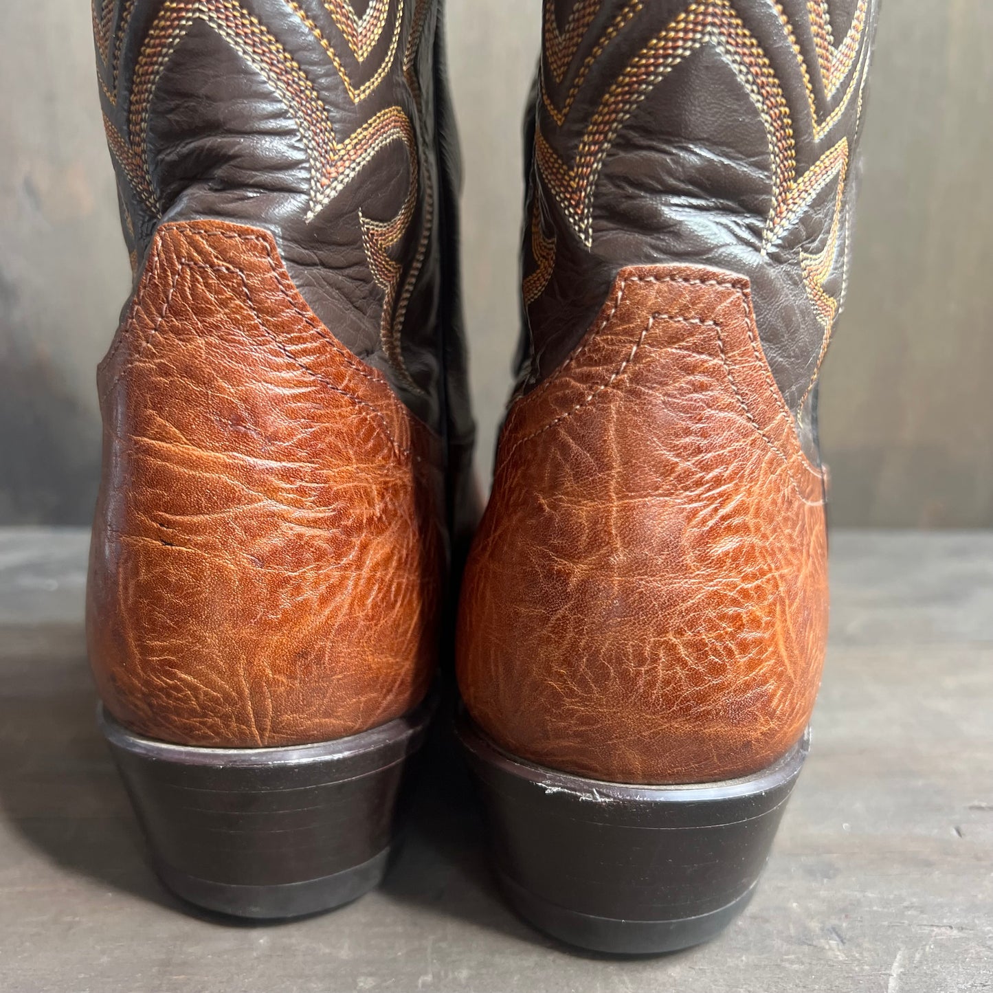 Tony Lama Two Tone Leather Cowboy Boots