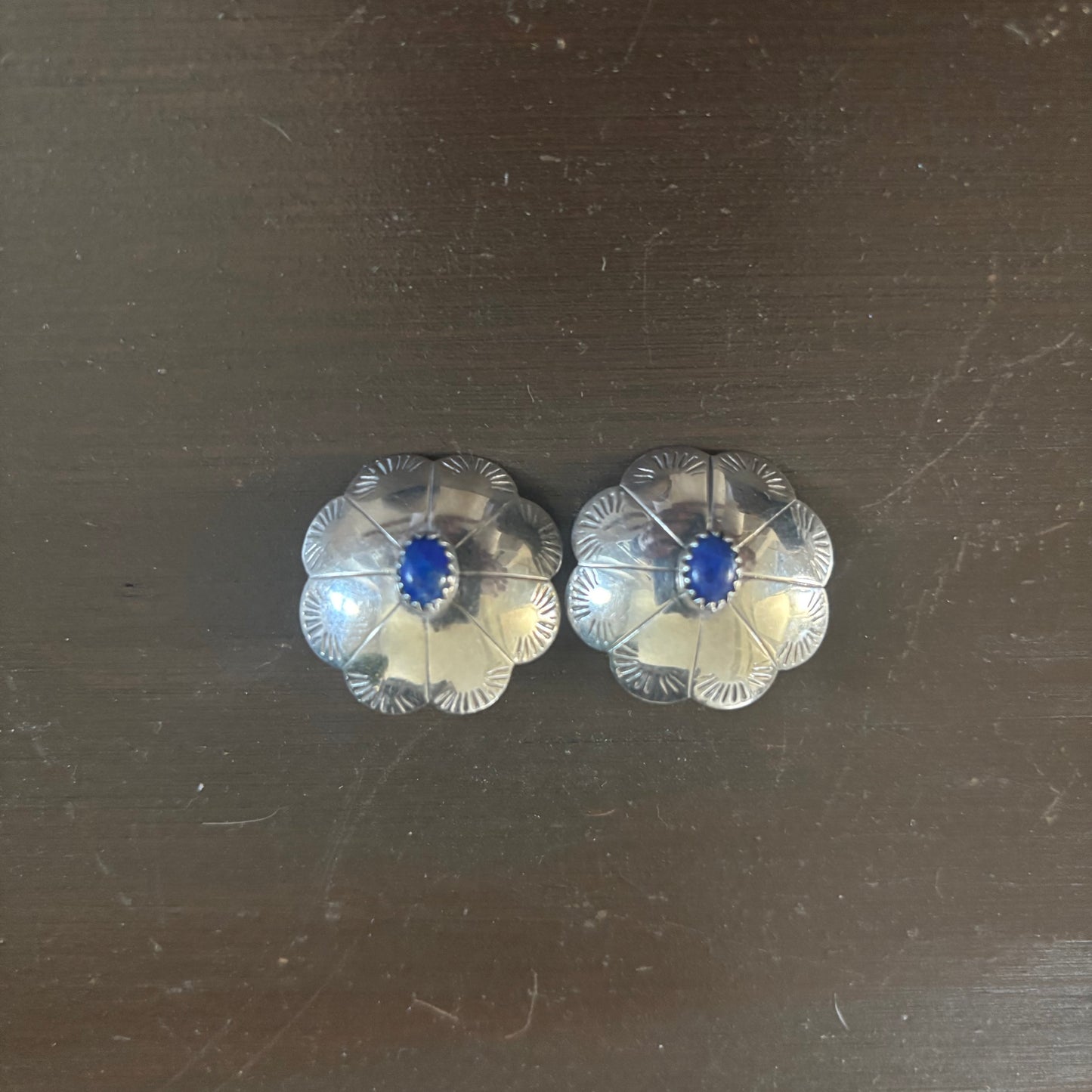 Silver Concho Earrings