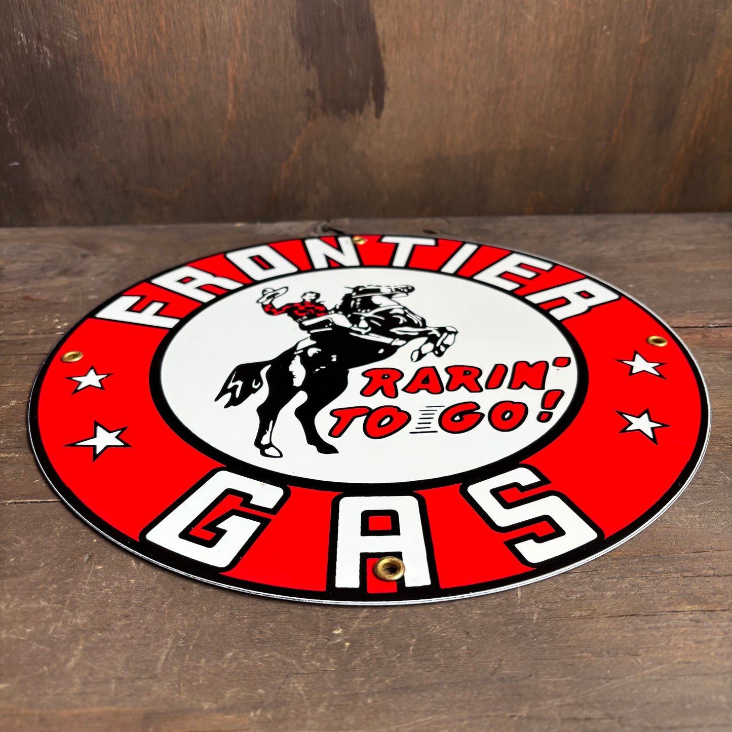 Metal Frontier Gas Sign
