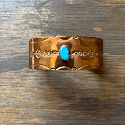 Tooled Copper Cuff Bracelet