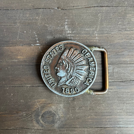 1890 one cent belt buckle