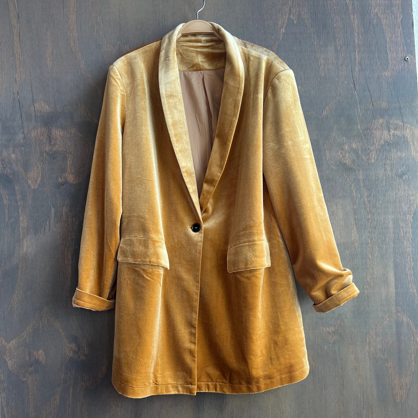 Mustard Yellow Velvet Jacket