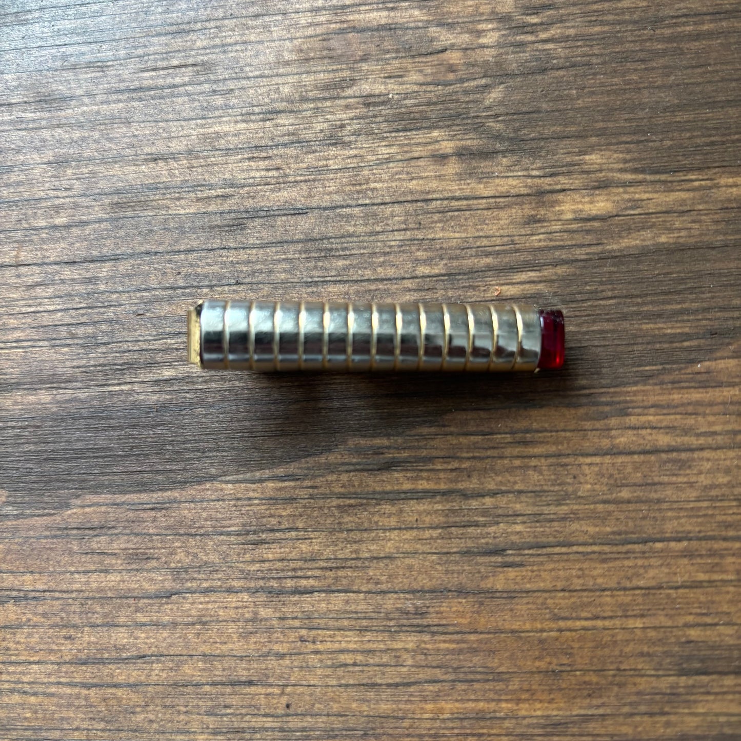 Ridged Tie Clip with Red Tip