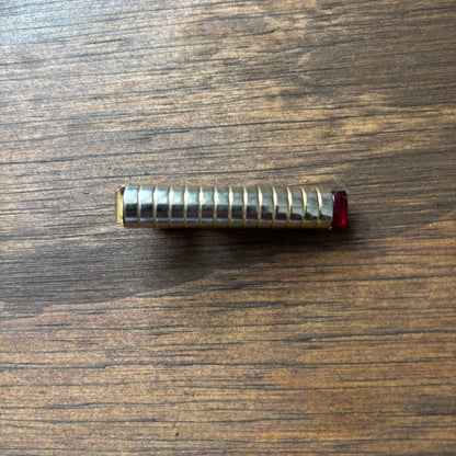 Ridged Tie Clip with Red Tip