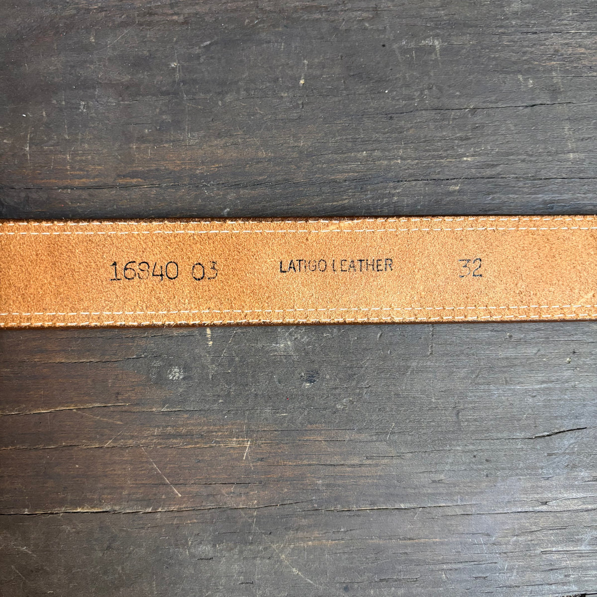 Vintage Tan Leather Belt