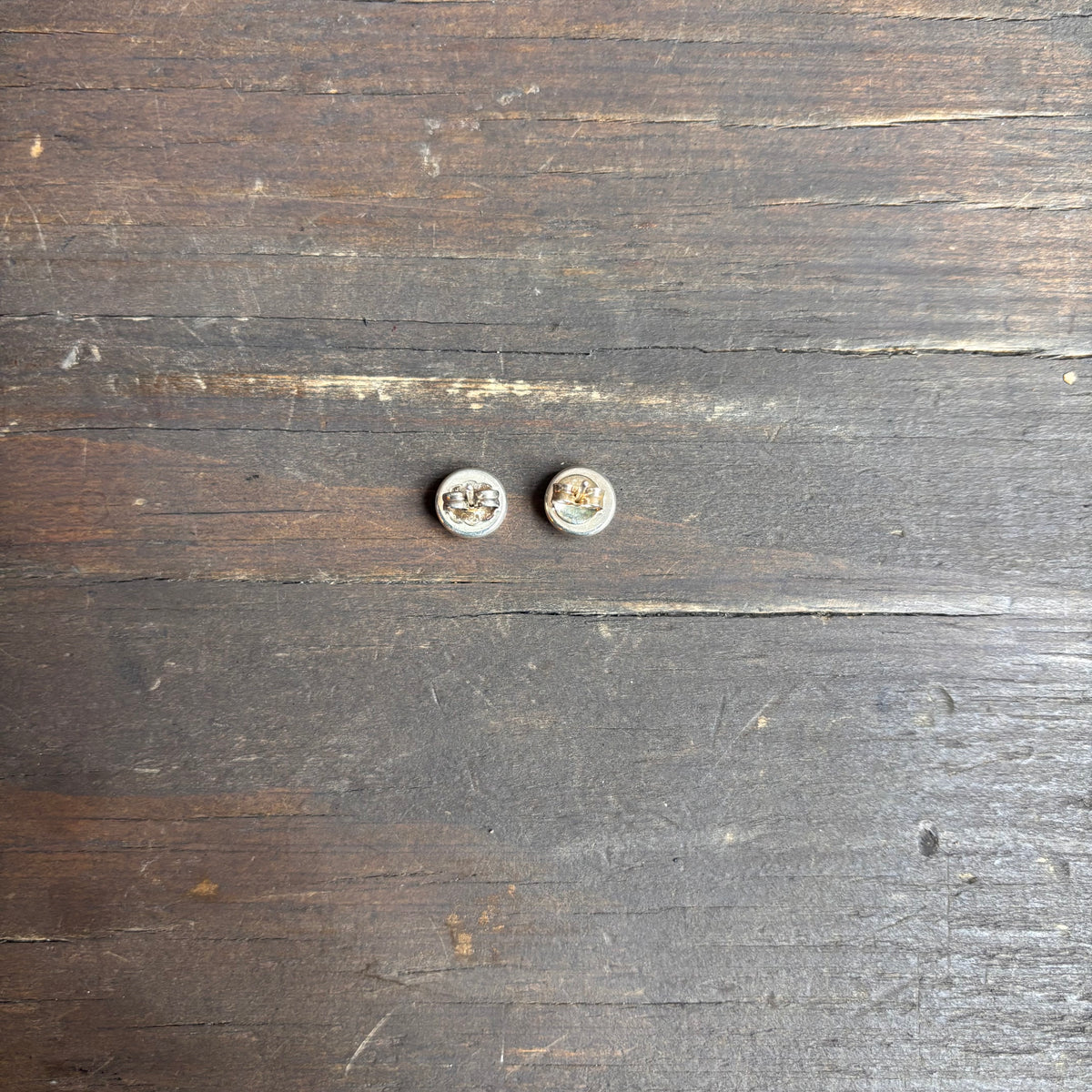 Silver Jade Stud Earrings