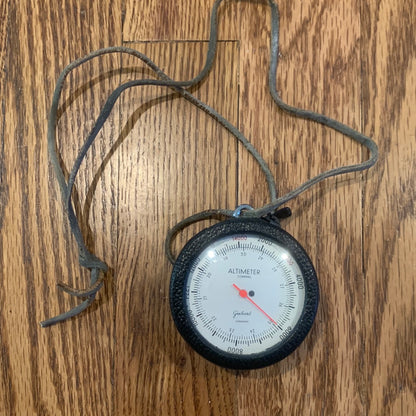 Vintage Gischard Altimeter on leather cord