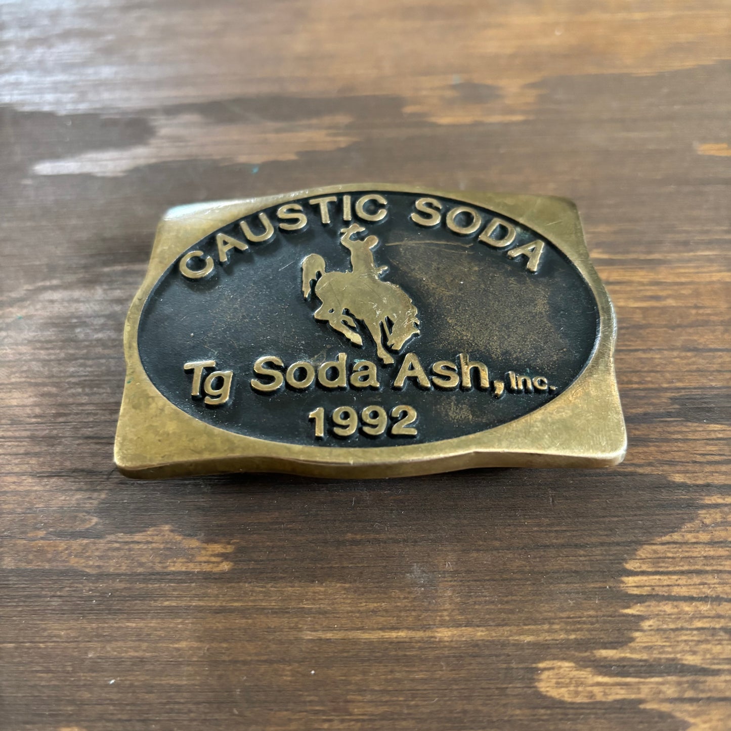 Brass Caustic Soda Belt Buckle