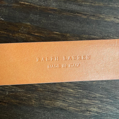 Ralph Lauren Metallic Silver Leather Belt